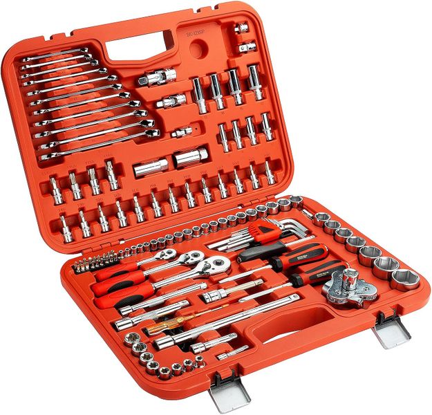 121 Pieces Mechanical Wrench &amp; Socket Tool Set