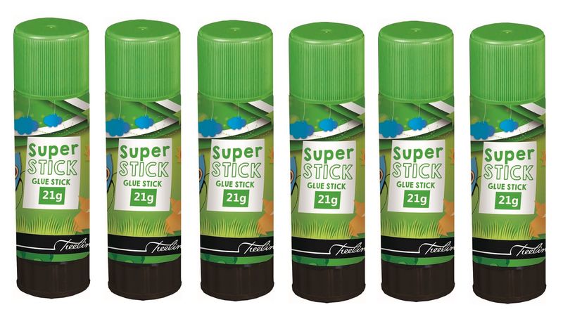 Treeline Glue Stick Non Toxic 21g - Pack of 6