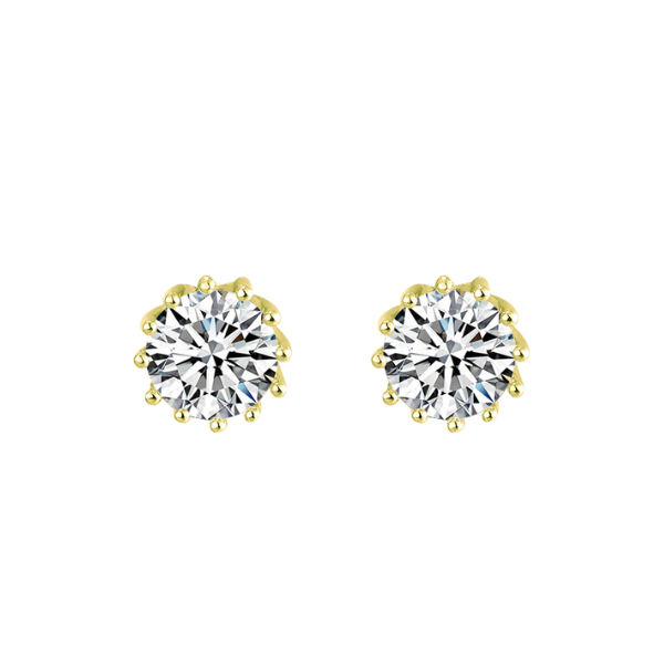 Crown Jewel Cubic Zirconia Stud in Gold,Rose Gold and Silver by Zana ...