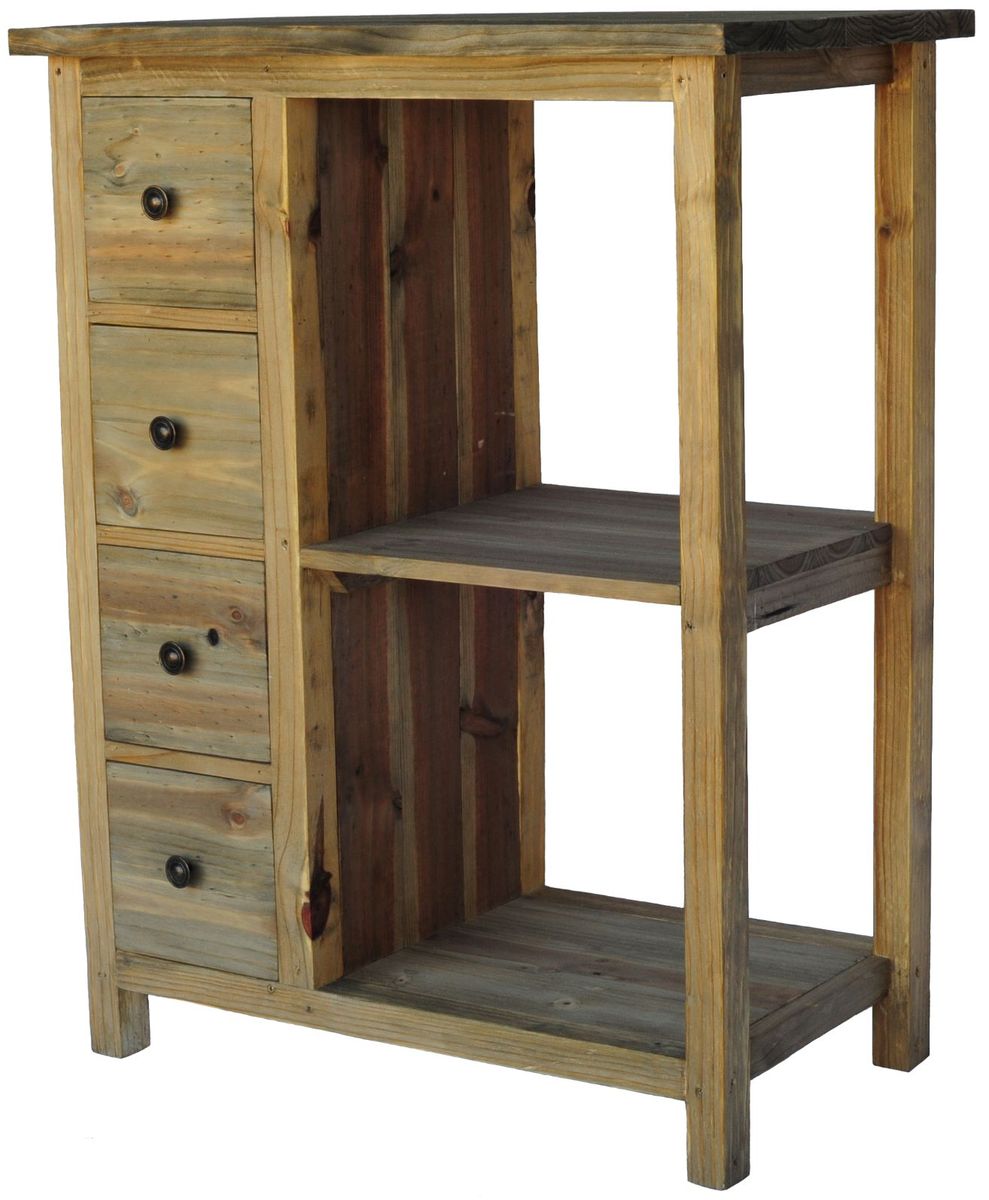 Sarie2 Study/Dining/Bedroom Cupboard with 4 Drawers & 2 Shelves Wood