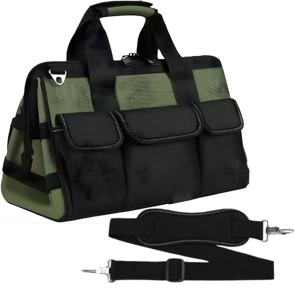 Arfast - 24kg Load Heavy Duty Oxford Tool Bag with 24 Pockets- Wide Mouth