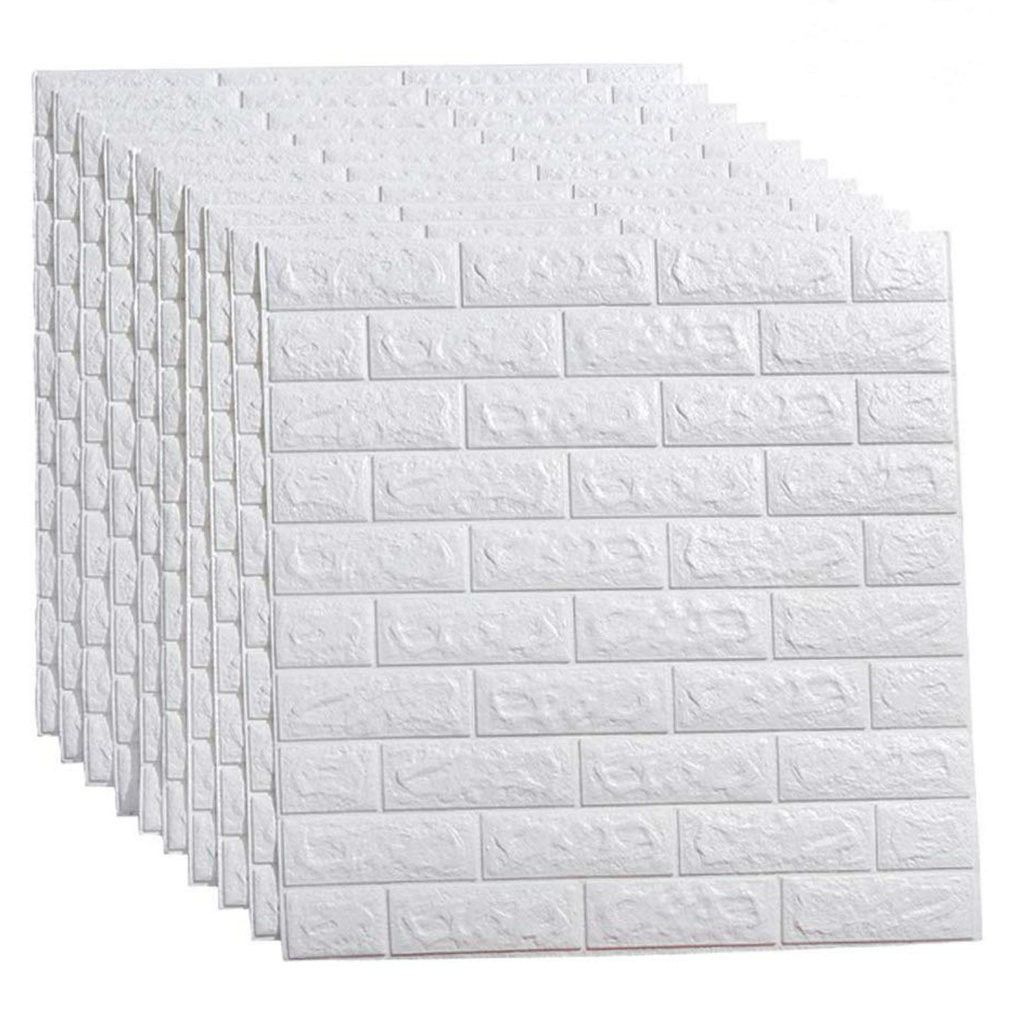 Set of 10 3D Brick Wallpaper - White | Shop Today. Get it Tomorrow ...