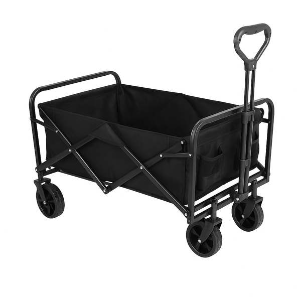 ZYS Heavy-Duty Folding Wagon - 80 kg Load Capacity, 600D PVC Fabric