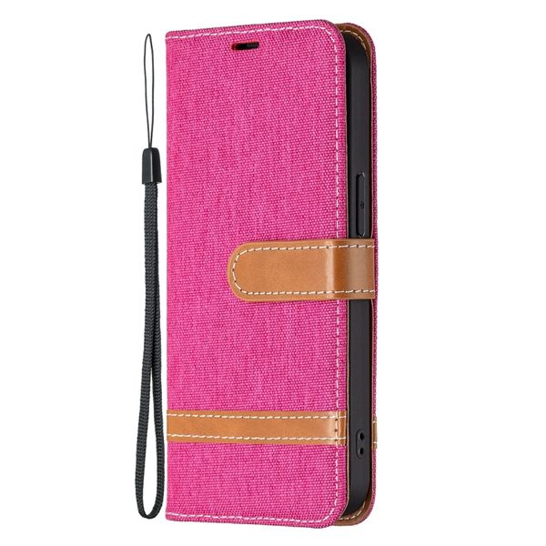 Flip Canvas Cover with Card Slots Compatible with iPhone 13 Pro Max 6.7 inch 2021