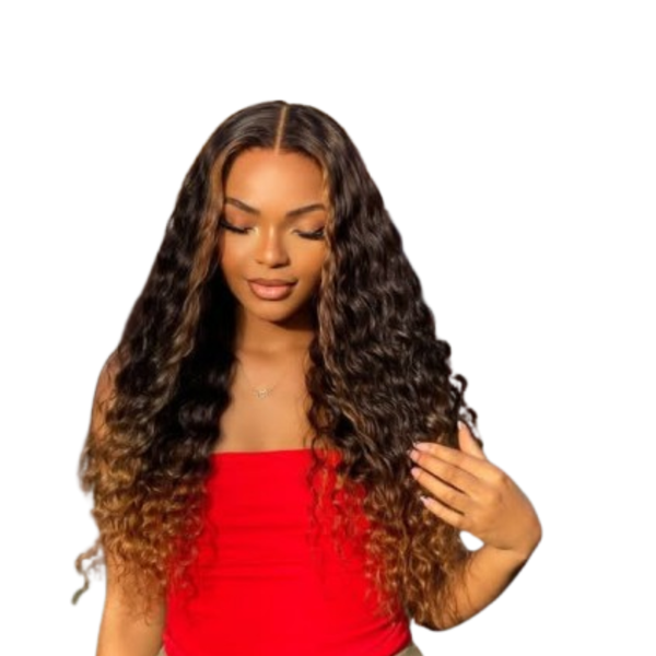 Highlight Brazilian Hair Wig With 4x4 Lace Clocure.