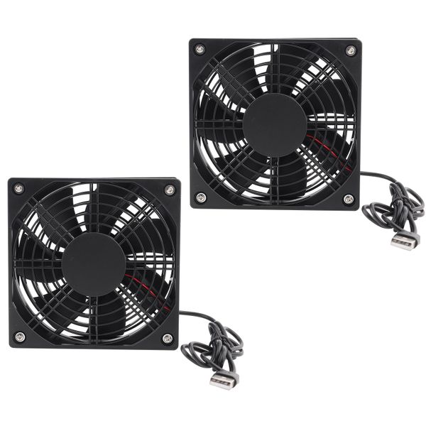 2 Pieces USB 5V PC Case Fans