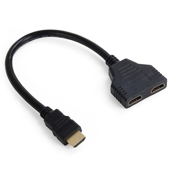 PTech HDMI 1 Male To Dual Female Splitter Adapter Cable 1080p