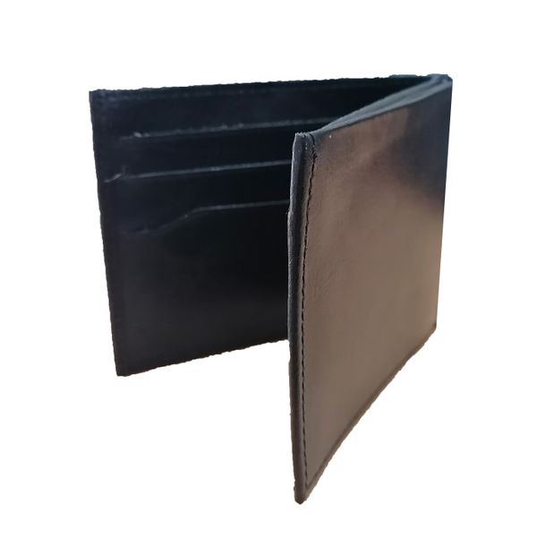 Men's Black Genuine Leather Wallet In Presentation Box