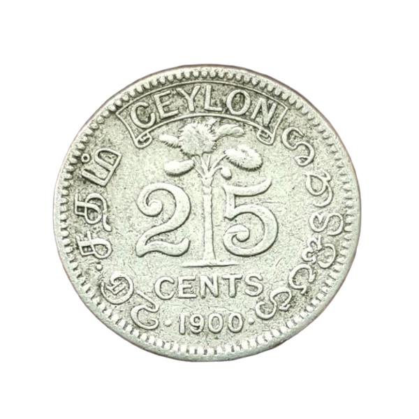 Victoria 25 Cents 1900 Ceylon
