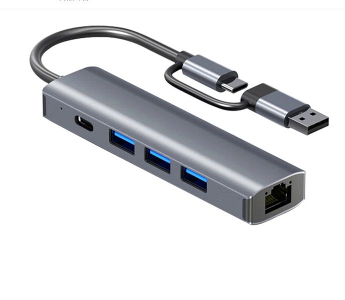 USB-C Hub with Gigabit Ethernet Compatible with MacBook Pro/Air