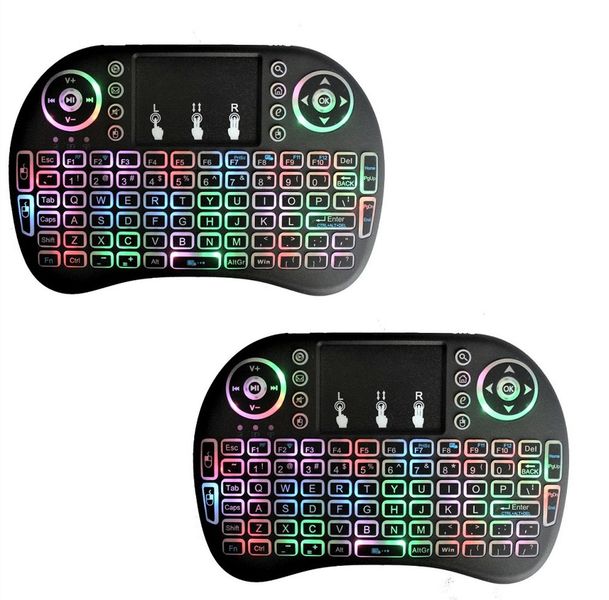 (SI-K/BOA) RGB 7Colors Backlit Mini keyboard Wireless - 2 piece