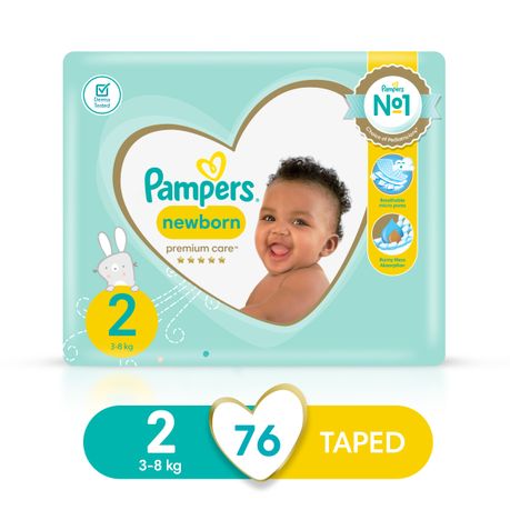 Pampers Premium Care Newborn Size 2 (3-8 kg) 76 Nappies Image