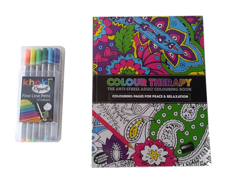 Amazing Colouring Book with 12 Pens Set