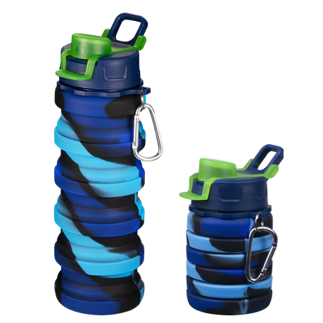 Quest Hydro-Pop Collapsible Water Bottle - 500ml, BPA-Free, Travel & Gym Image