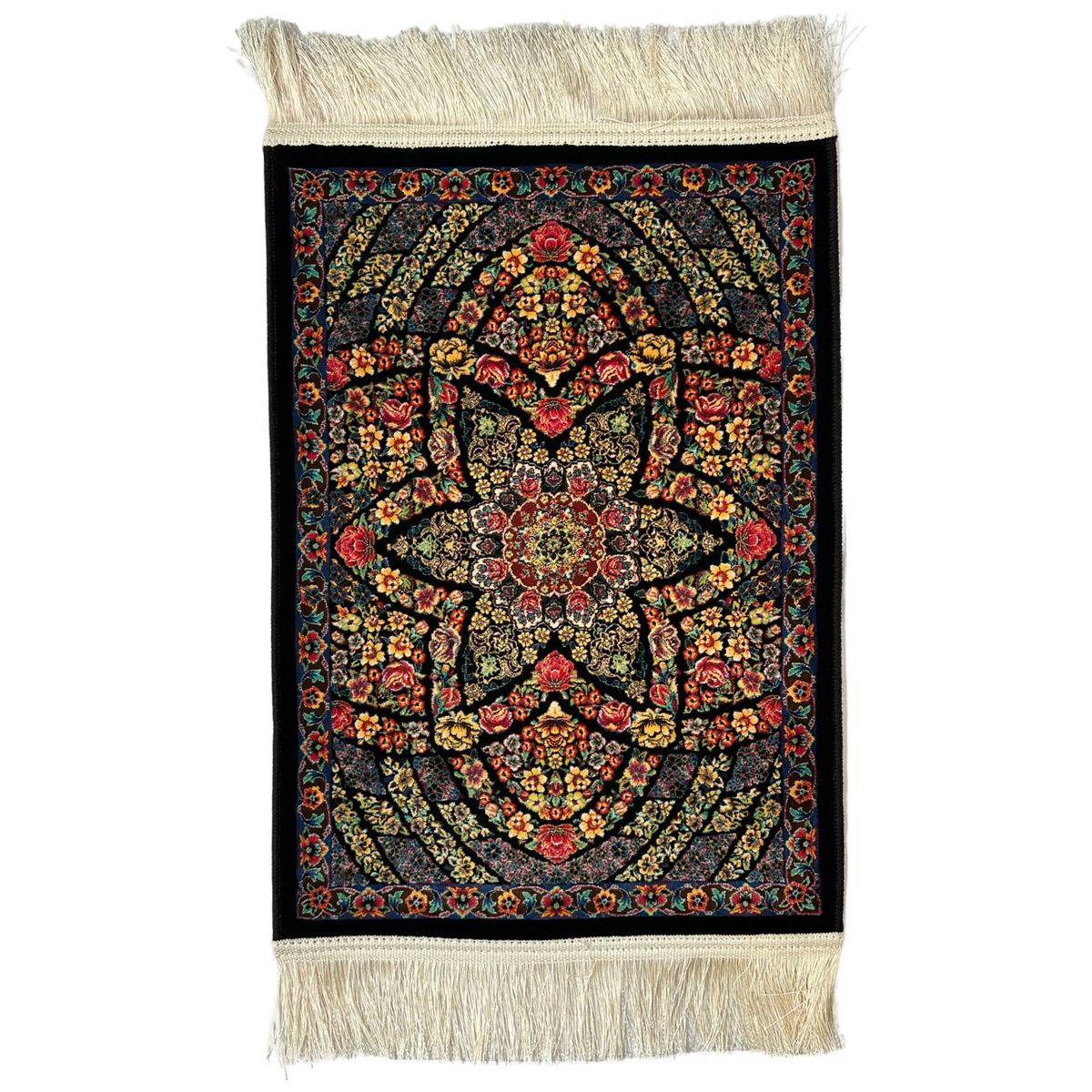 Beautiful Persian Floral Nain Small Rug Silk/Polyester 70 x 50cm | Shop ...