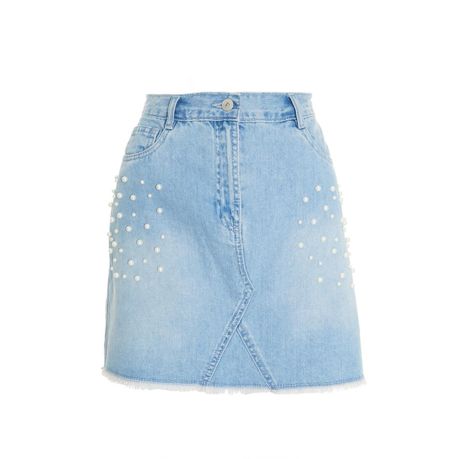 Quiz Ladies Light Blue Pearl Denim Mini Skirt Shop Today. Get it Tomorrow takealot