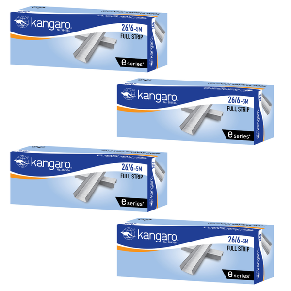 Kangaro Staples 26/6 Full Strip (4x 5000)