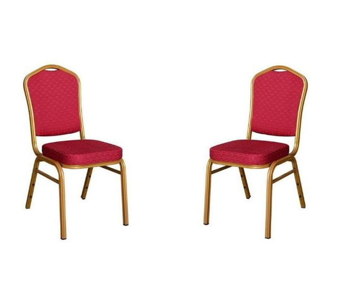 Pair of MS Conference Chairs with Metal Frame- Pink