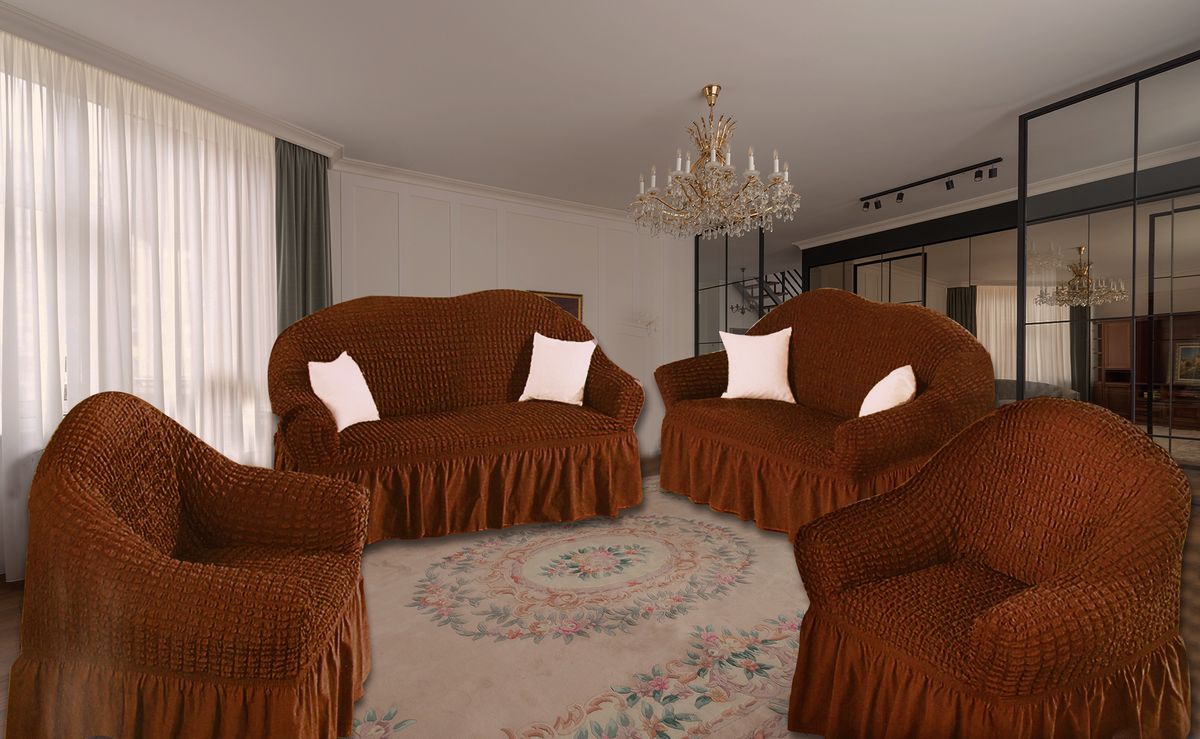 Sofa Slipcover 1 Piece for 3 Cushion Couch Cover with Skirt Shop