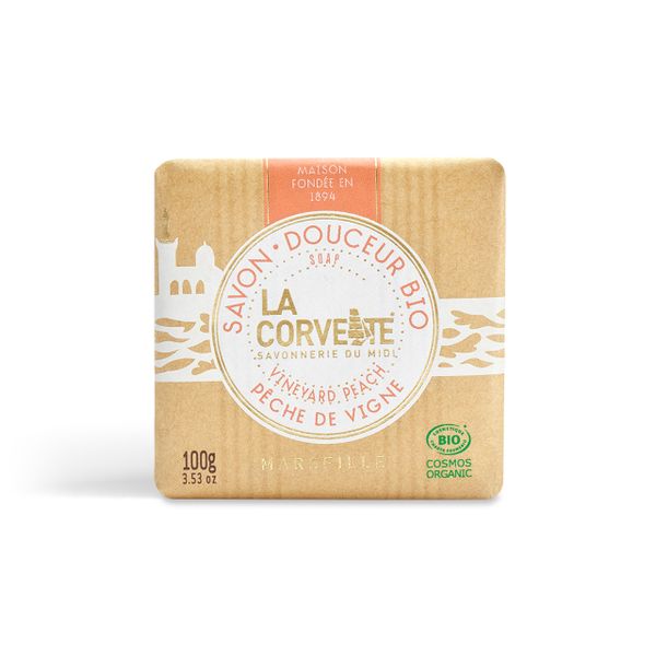 La Corvette Douceur soap bar | Organic | Vineyard Peach | 100g