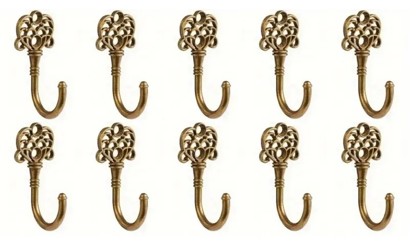 HB 10 PCS Vintage Metal Wall Hooks