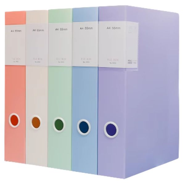 Stationery Waterproof Plastic Document Storage Folder File Set of 5