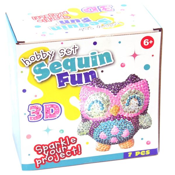 3D Sequins Hobby Set - Owl