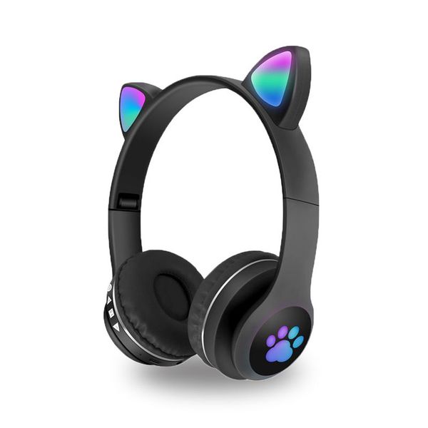 L550 Bluetooth RGB Cat Ear Headphone w/SD Card Slot