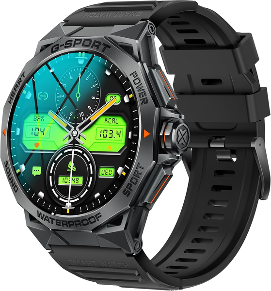 TOXIYAMilitary Smart Watch Answer/Make Calls AMOLED 1.43"Rugged Smart Watch