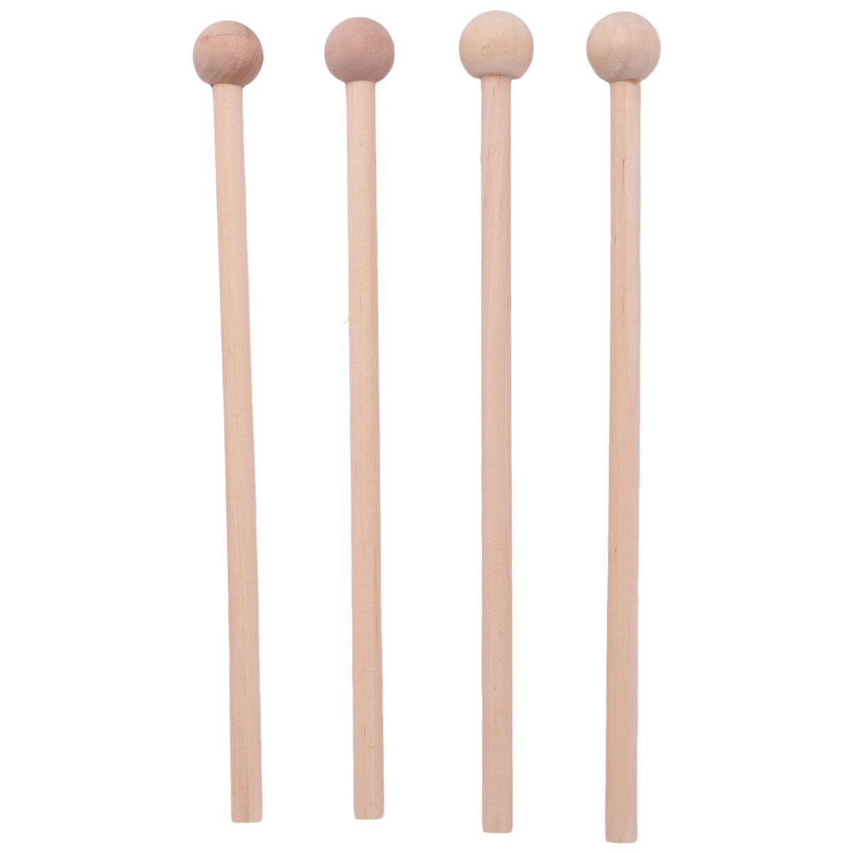 2 Pair Wood Mallets Percussion Sticks For Energy Chime, Xylophone