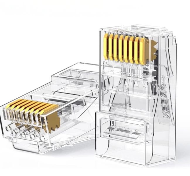 UGREEN Cat6 RJ45 Modular Plugs (50 Pcs)-Transparent with Gold Contacts