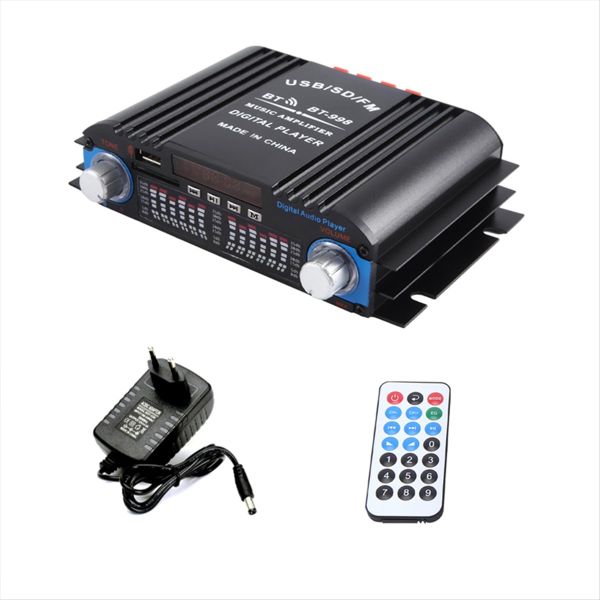 Bluetooth Amp Hifi 4-Channel Digital Audio Sound Amp Fm Radio Eu Plug