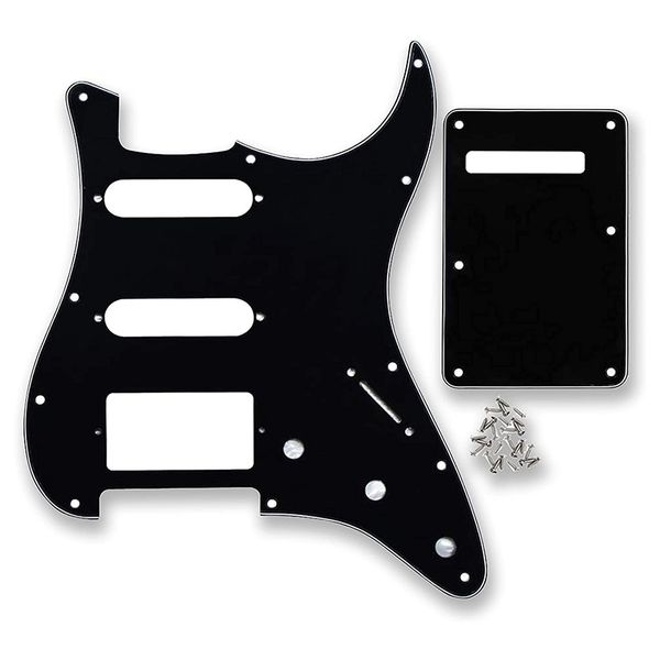 Guitar Back Plate Set for Electric Guitar Part (3Ply Black)