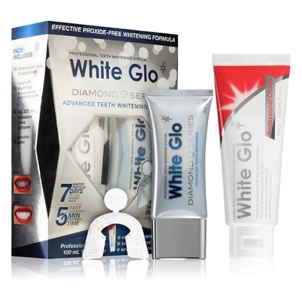 White Glo Diamond Teeth Whitening Treatment Kit and Toothpaste