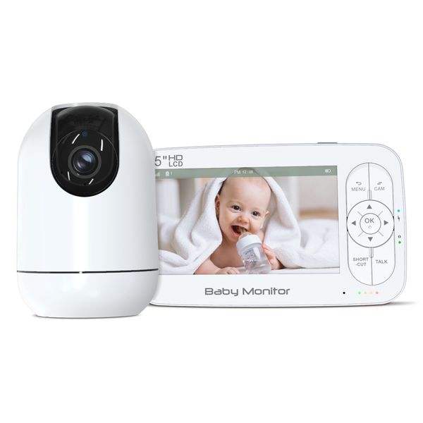 5" Rotating Camera Digital Baby Monitor - Wireless Video, Night Vision