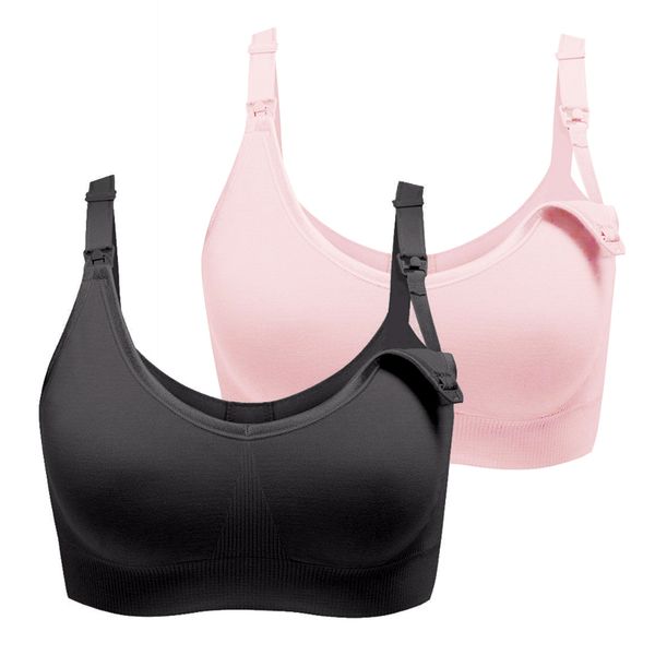 Value Pack Of 2 Bras - Black &amp; Pink image