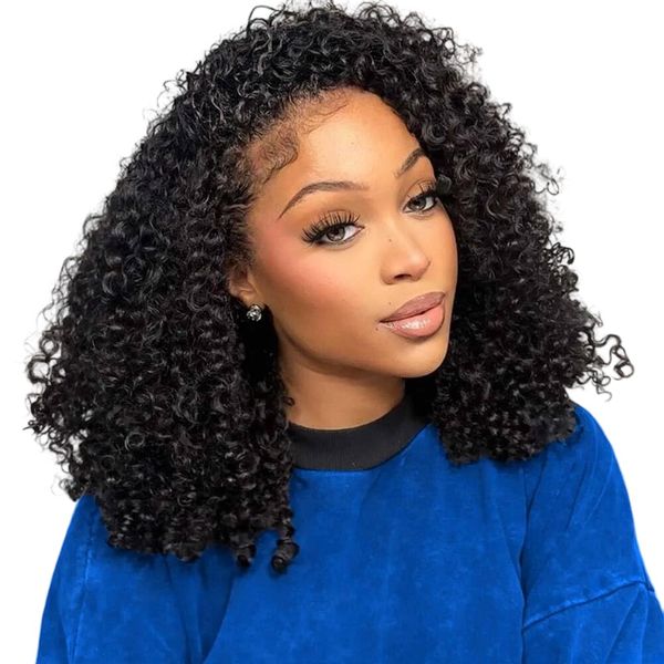 Beau Diva 13x4 Kinky Curly Frontal HD Lace Wig Human Hair 180 Density
