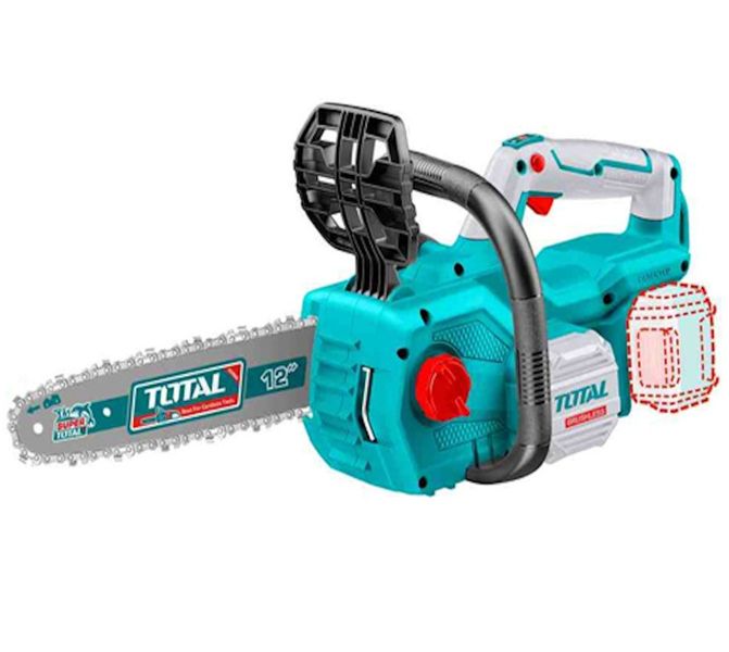 Total Tools 20V Lithium-ion Cordless Chain Saw with x2 Batteries &amp; Charger