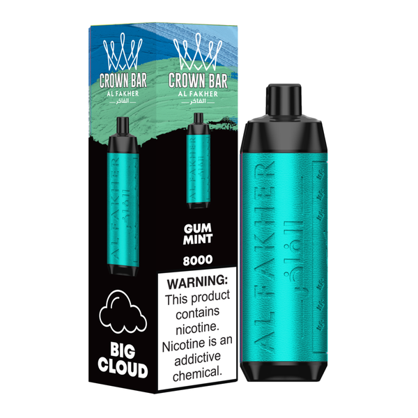 Al Fakher - Crown Bar 8000 puff disposable rechargeable vape - Gum Mint