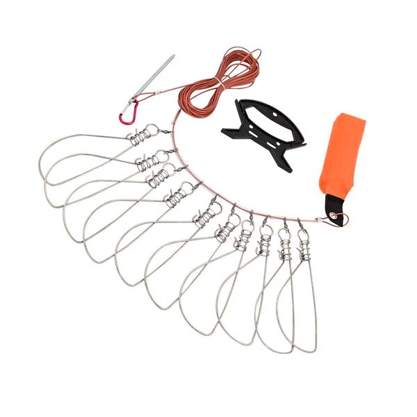 Stainless Steel Fishing Stringer Live Fish Lock Big Fish Wire Rope Lock