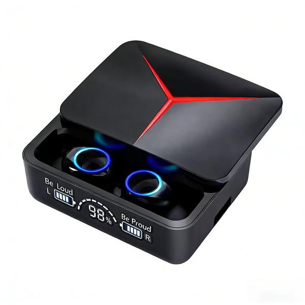 True Wireless Stereo Earbuds - 14mm Deep Bass Driver &amp; LED Display