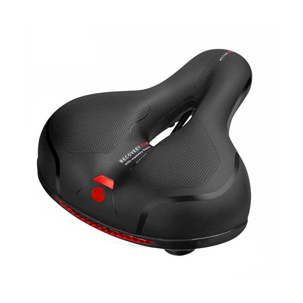 Oversized Memory Foam Bicycle Seat With Highlighted Reflective Stripes