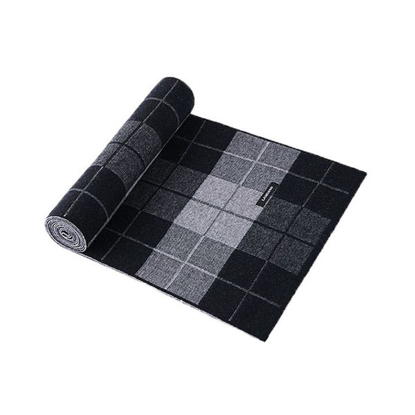 Autumn and Winter Small Plaid Imitation Cashmere Long Men's Scarf