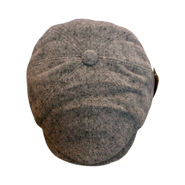 Melik Sapka Men's Grey Newsboy Flat Cap - Wool Blend Vintage Style