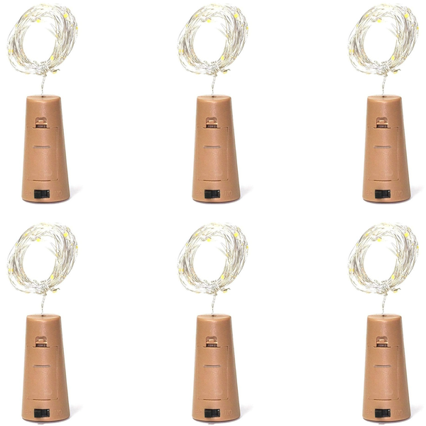 6 Pack Bottle Cork LED String Lights - Christmas Fairy Events Decoration