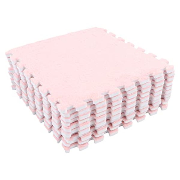 10 Pack 12inch Plush Foam Mat Tiles Soft Interlocking Carpet Floor Tiles