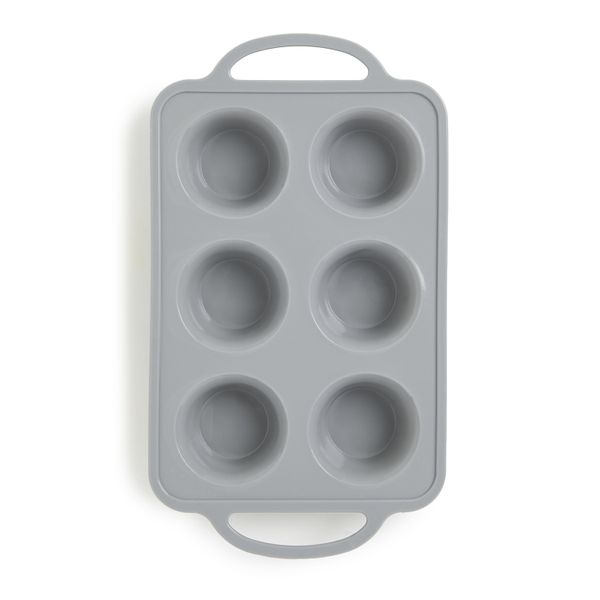 George &amp; Mason - Silicone Muffin Pan with Handles - Grey