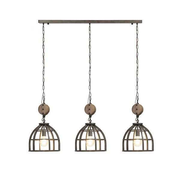 The Lighting Warehouse - Pendant Foundry 3 Light Black