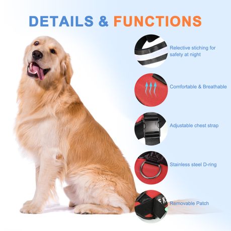 Dog Harness and Leash for Large Dog No Pull Reflective Dog Vest