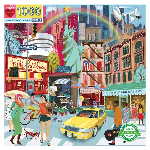 eeBoo Family Puzzle - New York City Life: 1000 Pieces